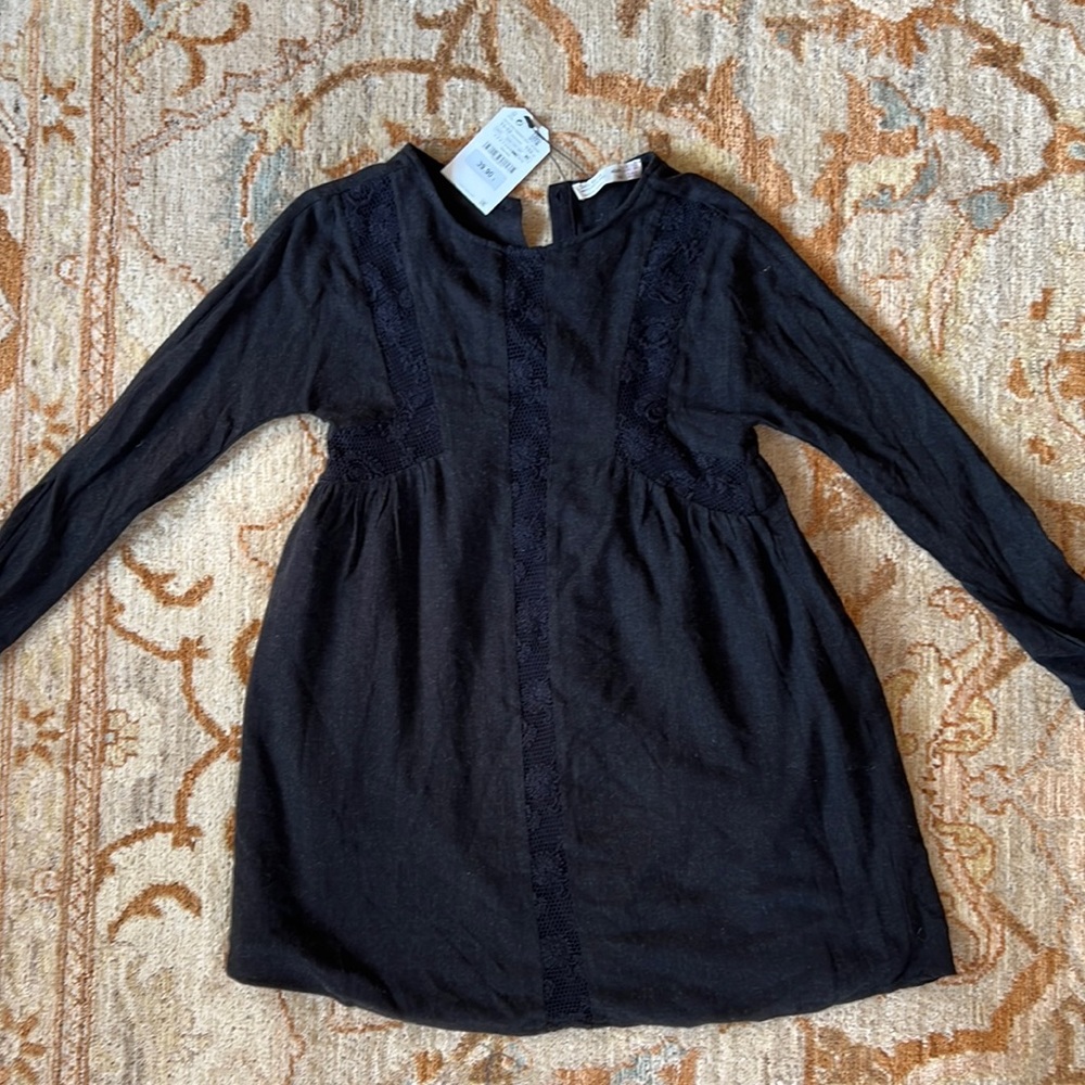 Zara NWT girls black dress